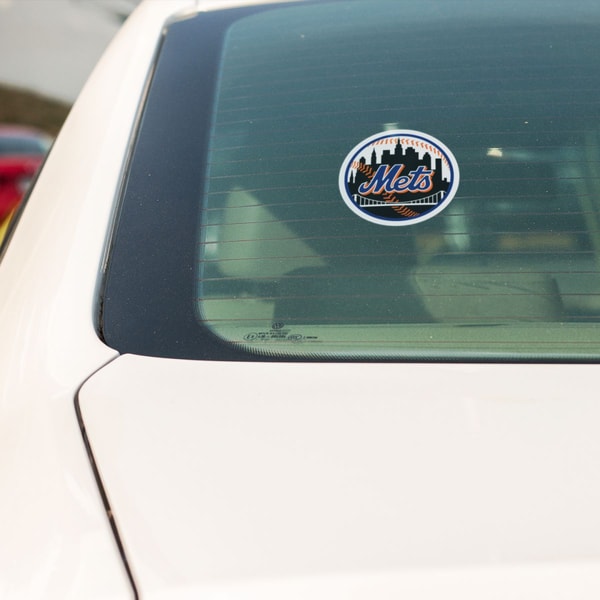 Ny Mets Rear Window Graphics New York Mets Round Logo Emblem Stickers Set of 4 by 3 inche | Inspire ...