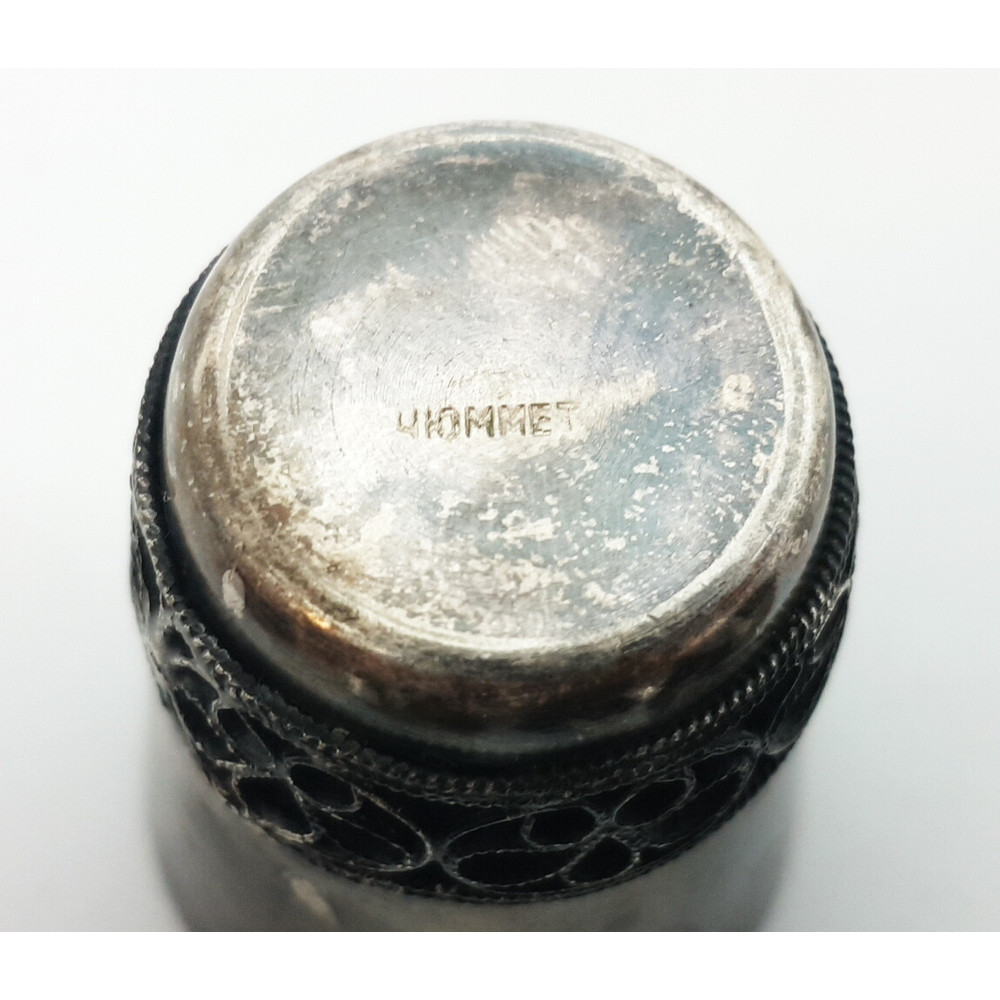 9 Vintage RUSSIAN VODKA SHOT GLASS SET 5pcs with filigree ornament USSR 1974.jpg