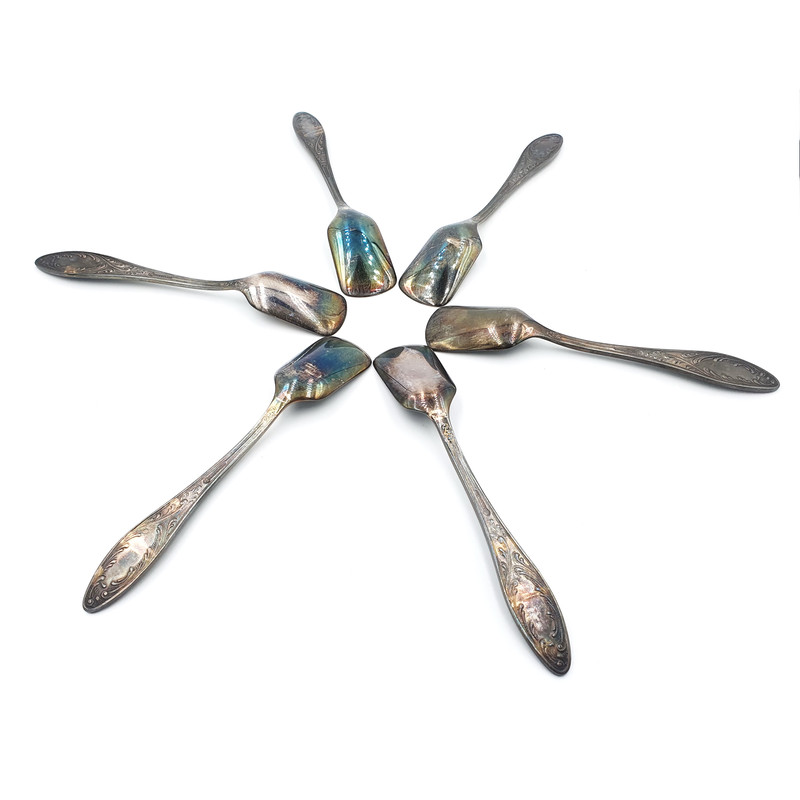 6 Vintage Russian TEA SPOONS SHOVELS SET in Box USSR 1970s.jpg