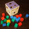 1 Vintage USSR Developing Toy Sorter Logical cube with through holes 1980s.jpg