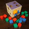 2 Vintage USSR Developing Toy Sorter Logical cube with through holes 1980s.jpg