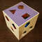 6 Vintage USSR Developing Toy Sorter Logical cube with through holes 1980s.jpg