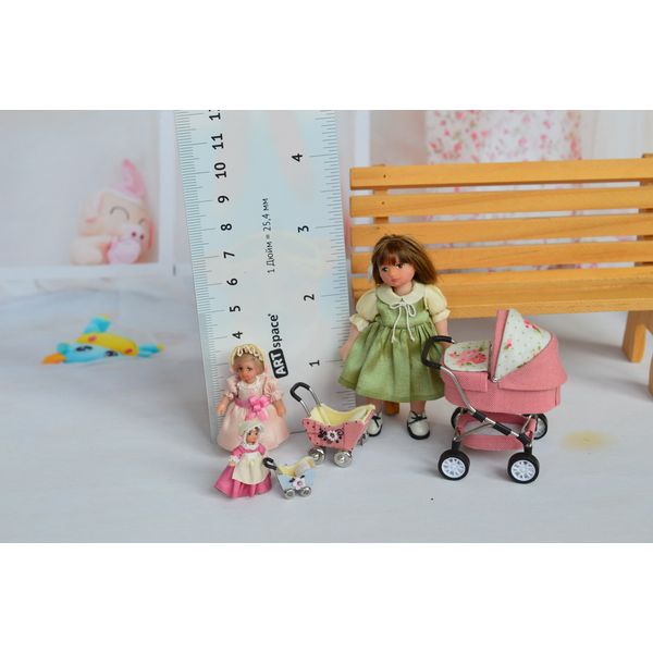 Handmade -1/24 -scale- miniature- doll -stroller-9