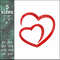 valentines day love hearts machine embroidery design