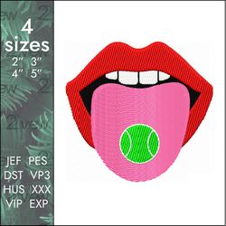 tennis pill embroidery design, ball designs, 4 sizes