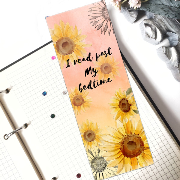 Printable Bookmarks sunflower Set 2 Sunflower