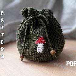 Crochet pattern Dice bag , amigurumi pattern.