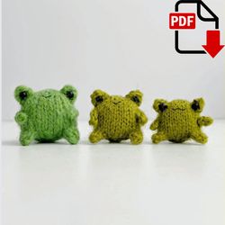 Little toad knitting pattern Amigurumi frog pattern. English and Russian PDF.