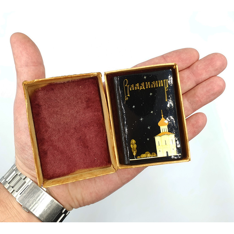 3 Vintage Russian Lacquer Miniature Art Notepad VLADIMIR Handpainted Cover Mstera USSR 1987.jpg