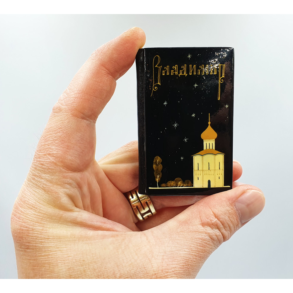 11 Vintage Russian Lacquer Miniature Art Notepad VLADIMIR Handpainted Cover Mstera USSR 1987.jpg