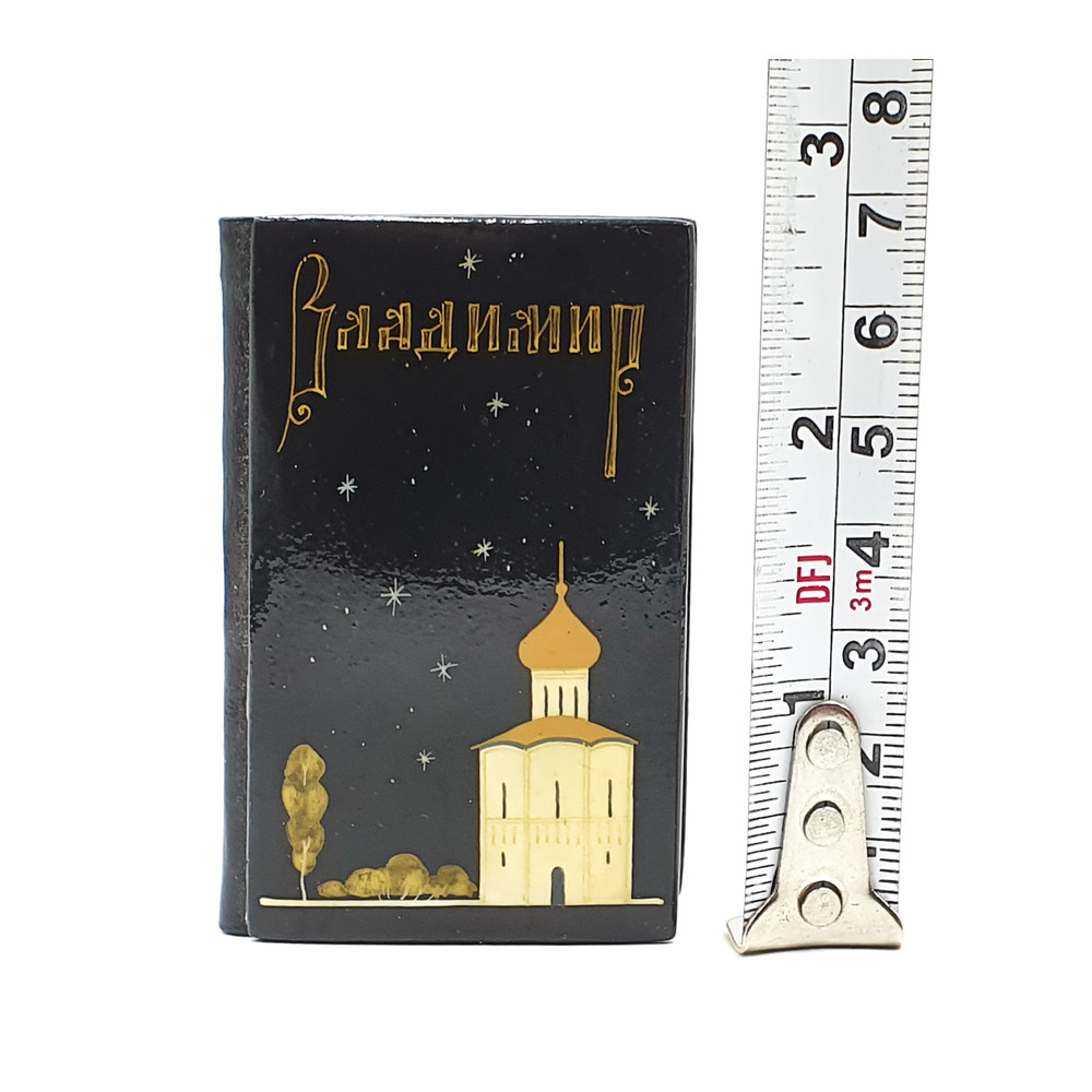 12 Vintage Russian Lacquer Miniature Art Notepad VLADIMIR Handpainted Cover Mstera USSR 1987.jpg