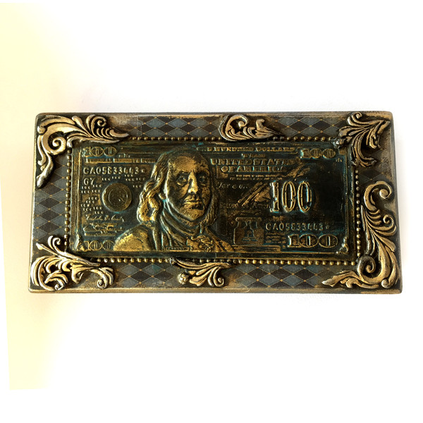 Bill holder, Banknote box with lid, Wooden box for money, 100 dollars, Organizer for banknotes, Storage box, Treasure box, Memory box, Banknote case (9).JPG