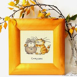 zodiac sign capricorn. cat mom christmas gift. cat lover gift. december january birthday gift. birthday gift capricon