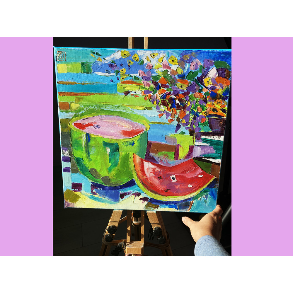 watermelon oil painting fruit original art food  -26.jpg