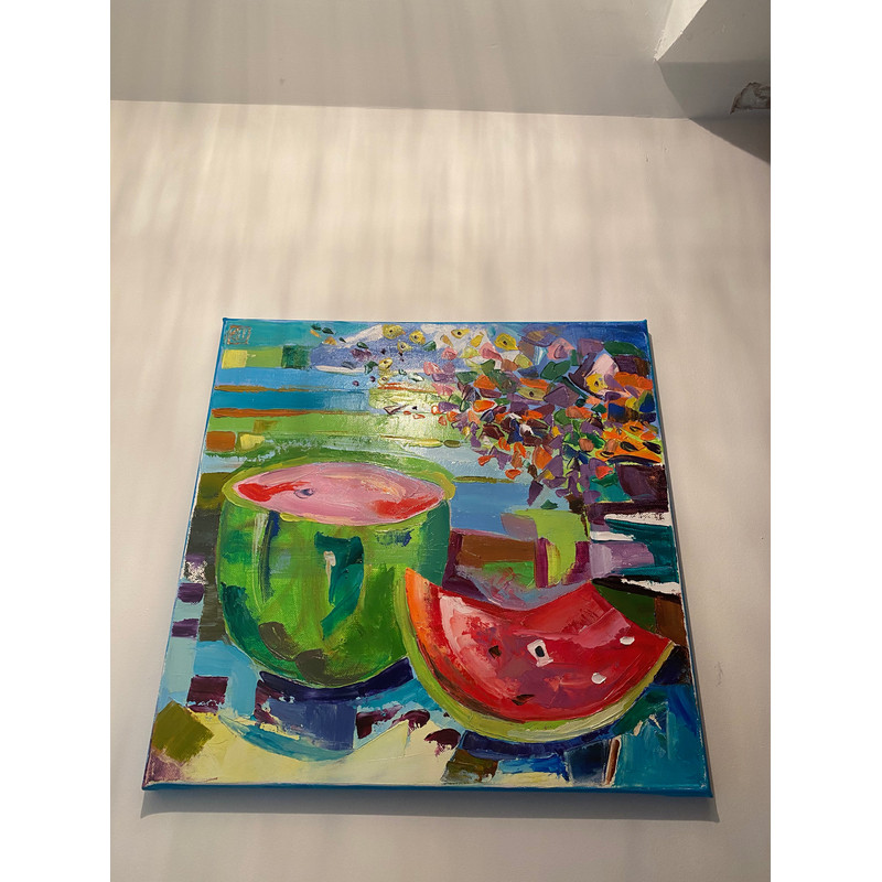 watermelon oil painting fruit original art food 55.jpg