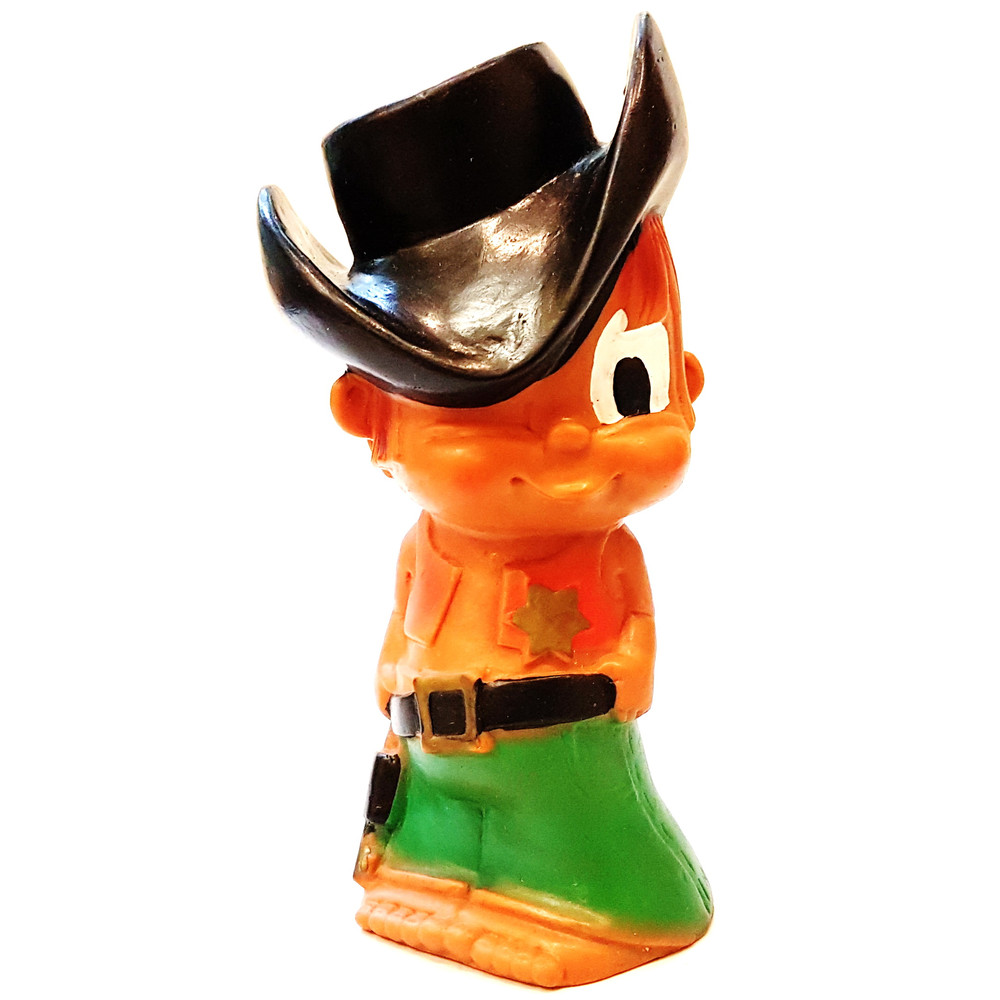 01 Vintage Rubber Toy Doll COWBOY with Squeaker Made in Yugoslavia 1970s.jpg