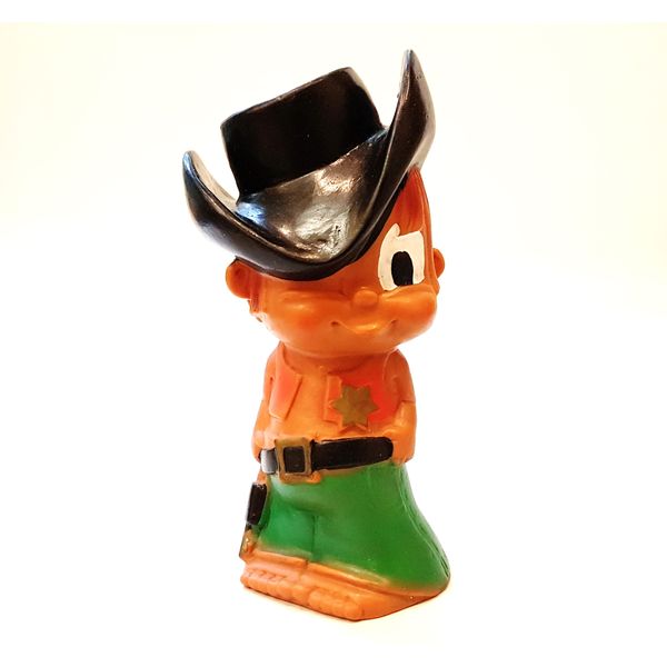 1 Vintage Rubber Toy Doll COWBOY with Squeaker Made in Yugoslavia 1970s.jpg