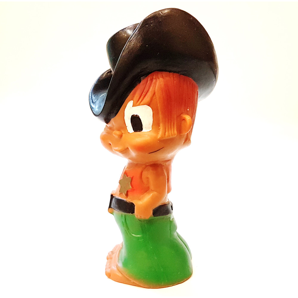 2 Vintage Rubber Toy Doll COWBOY with Squeaker Made in Yugoslavia 1970s.jpg