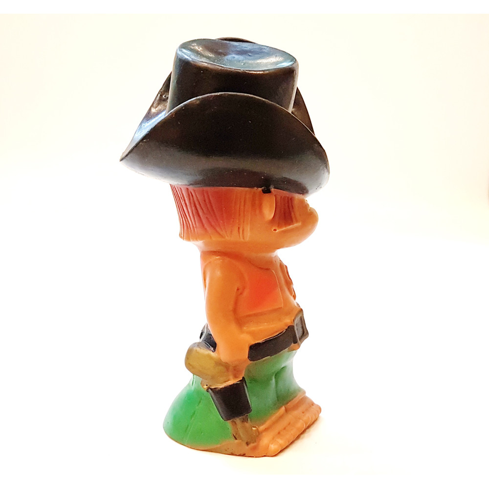 5 Vintage Rubber Toy Doll COWBOY with Squeaker Made in Yugoslavia 1970s.jpg