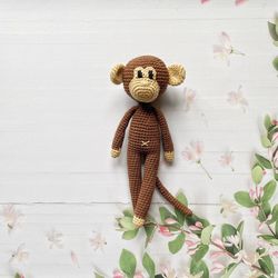 Crochet PATTERN monkey, Amigurumi monkey pattern, Crochet safari animals patterns