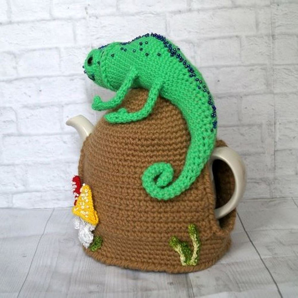 crochet Green Chameleon