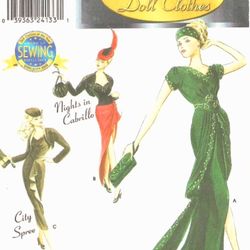 PDF Copy of the original vintage MC Calls 4860 clothing patterns for Tonner dolls and Fashion dolls size 15 1\2 inches