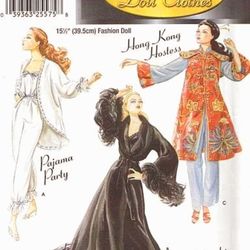 PDF Copy of the Original Vintage Simplicity 7085 Clothing Patterns for Fashion Dolls size 15 1/2 inches