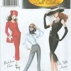 PDF Copy of the Original Vintage Simplicity 9450 Clothing Patterns for Fashion Dolls size 15 1/2 inches