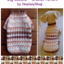 pink dog sweater size s crochet pattern