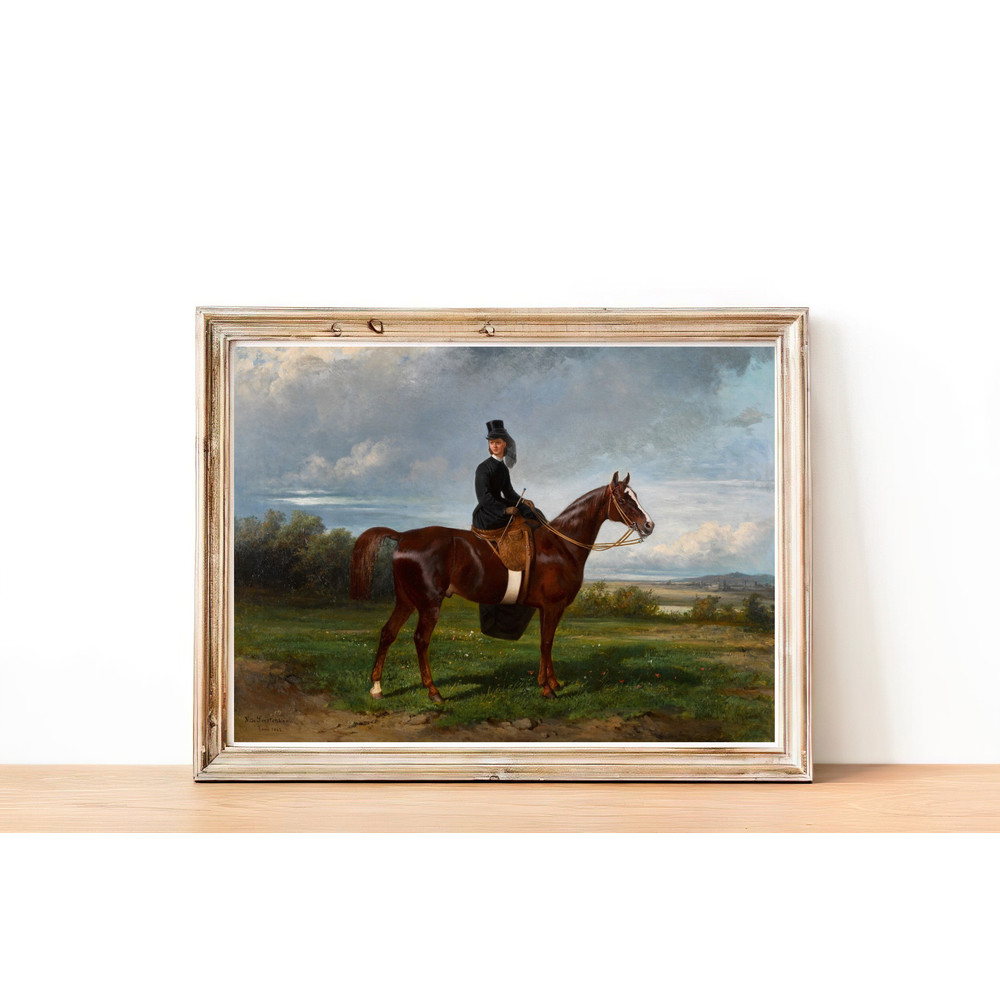 vintage Equestrian Portrait giclee print.jpg