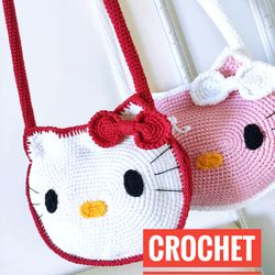 bag for little girl crochet pattern, electronic file, baby gift crochet bag