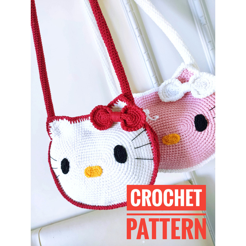 Bag for little girl CROCHET PATTERN, Electronic file, Baby gift crochet bag