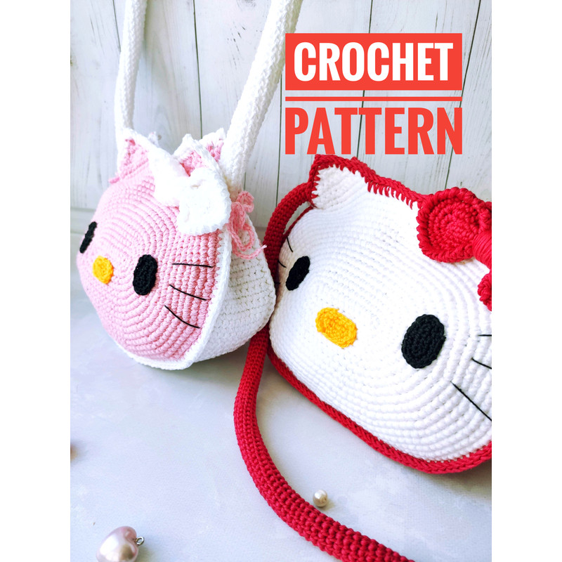 Bag for little girl CROCHET PATTERN, Electronic file, Baby gift crochet bag