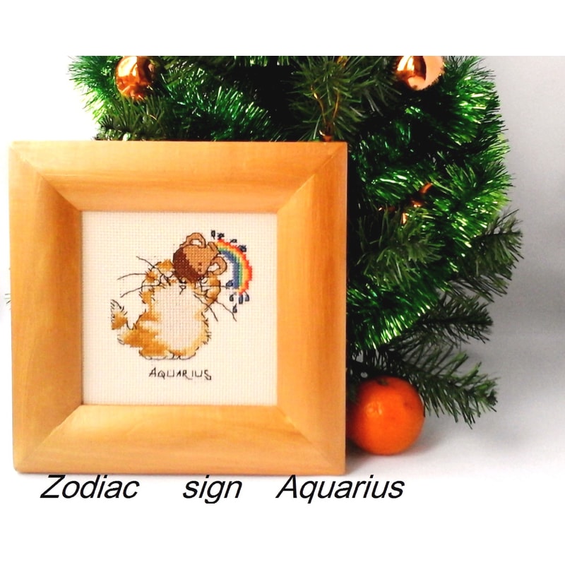 Milestone Birthday Sign Aquarius, Kids Cat Décor, Zodiac Art Aquarius, Funny Girl Décor, Zodiac Gifts Aquarius, Wall Baby Room.jpg