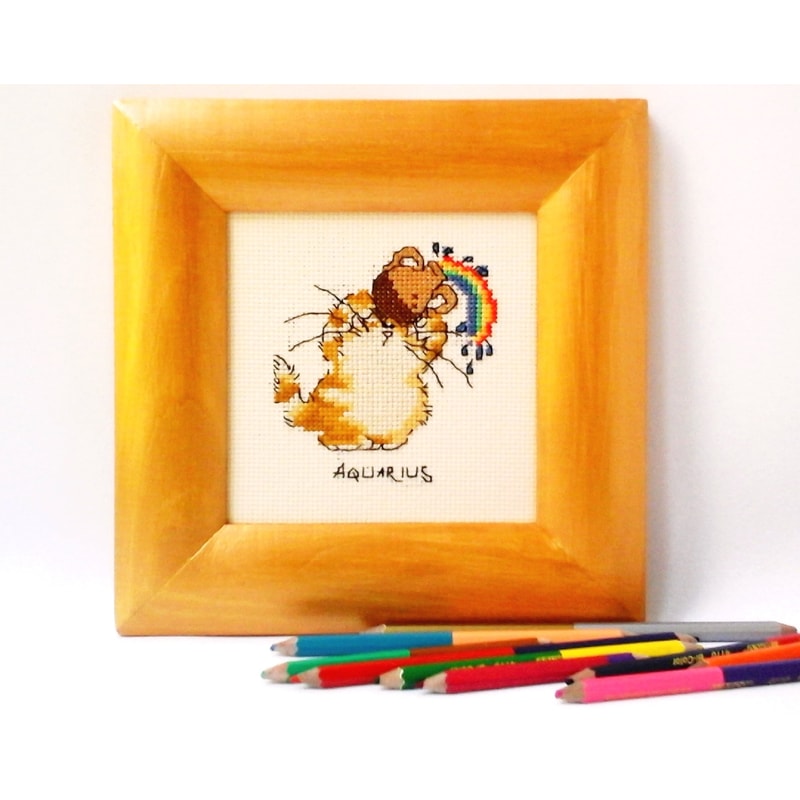 Zodiac art Aquarius Aquarius sign Aquarius sign gift Astrology aquarius Home decor cat.jpg