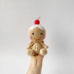 Crochet PATTERN gingerbread man, Amigurumi pattern, Crochet doll pattern