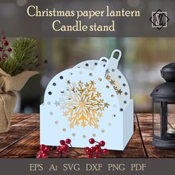 Christmas Candlestick Stencil/Paper Cut_4/SVG DIY crafts