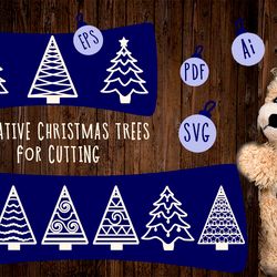 Decorative Christmas trees for cutting