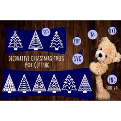 Decorative Christmas trees for cutting