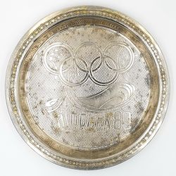 Vintage round Tray USSR Olympic Games Moscow 1980