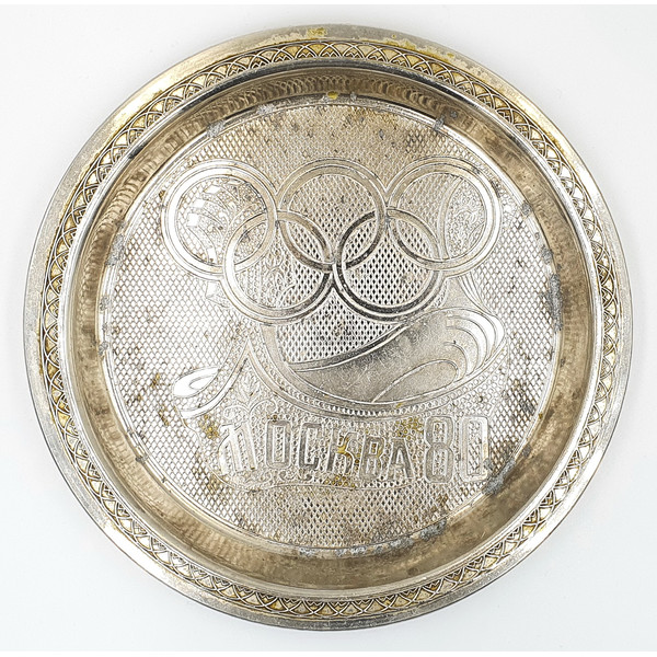 1 Vintage round Tray USSR Olympic Games Moscow 1980.jpg