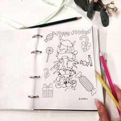 Gnome Coloring Pages  15 Printable Christmas coloring pages 15 Christmas Coloring Pages for Kids