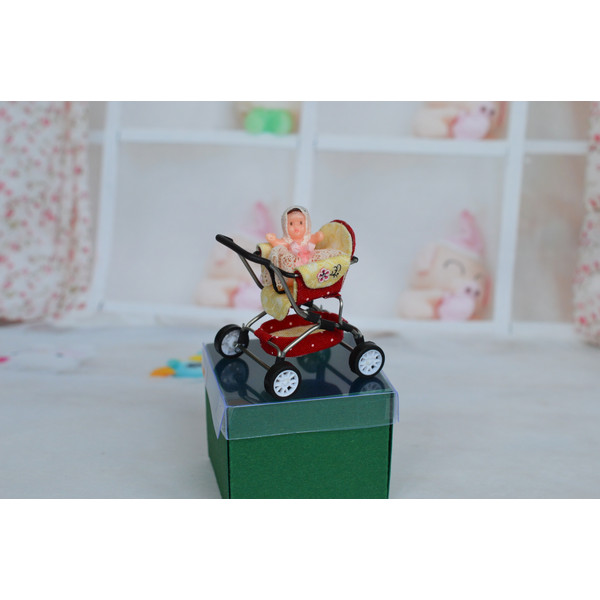 Handmade -1/24 -scale- miniature- doll -stroller-7