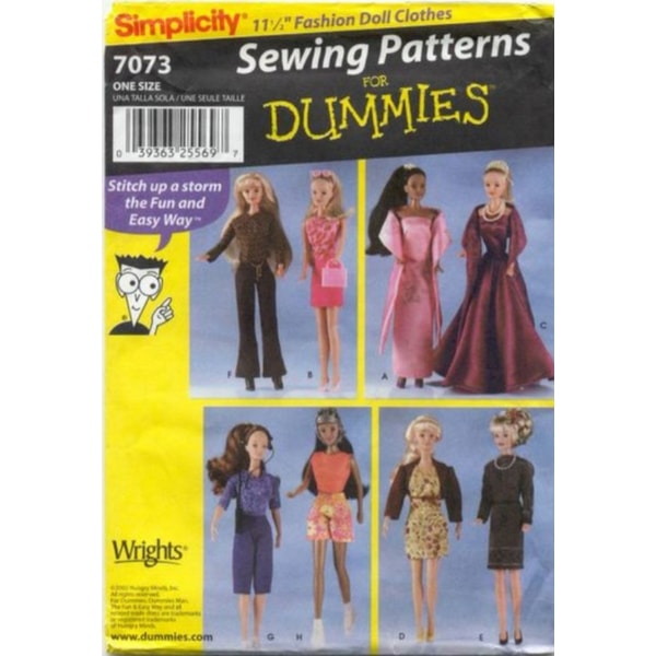 PDF Copy of Vintage Simplicity 7073 Pattern for Fashion Doll - Inspire ...