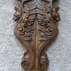 large corbels wooden carved console wall corbel shelf wooden lion griffin tv shelf 2pcs