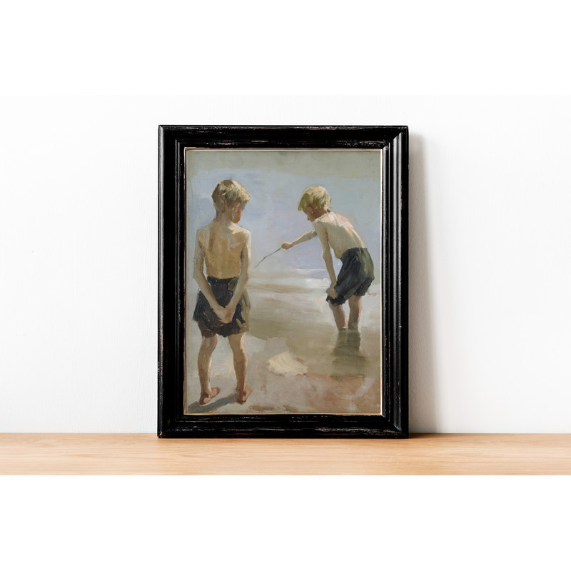 children on the beach art print.jpg