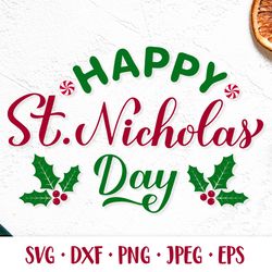 happy st. nicholas day svg. saint nicholas day