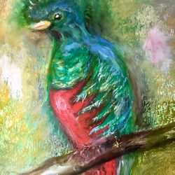 Quetzal bird painting