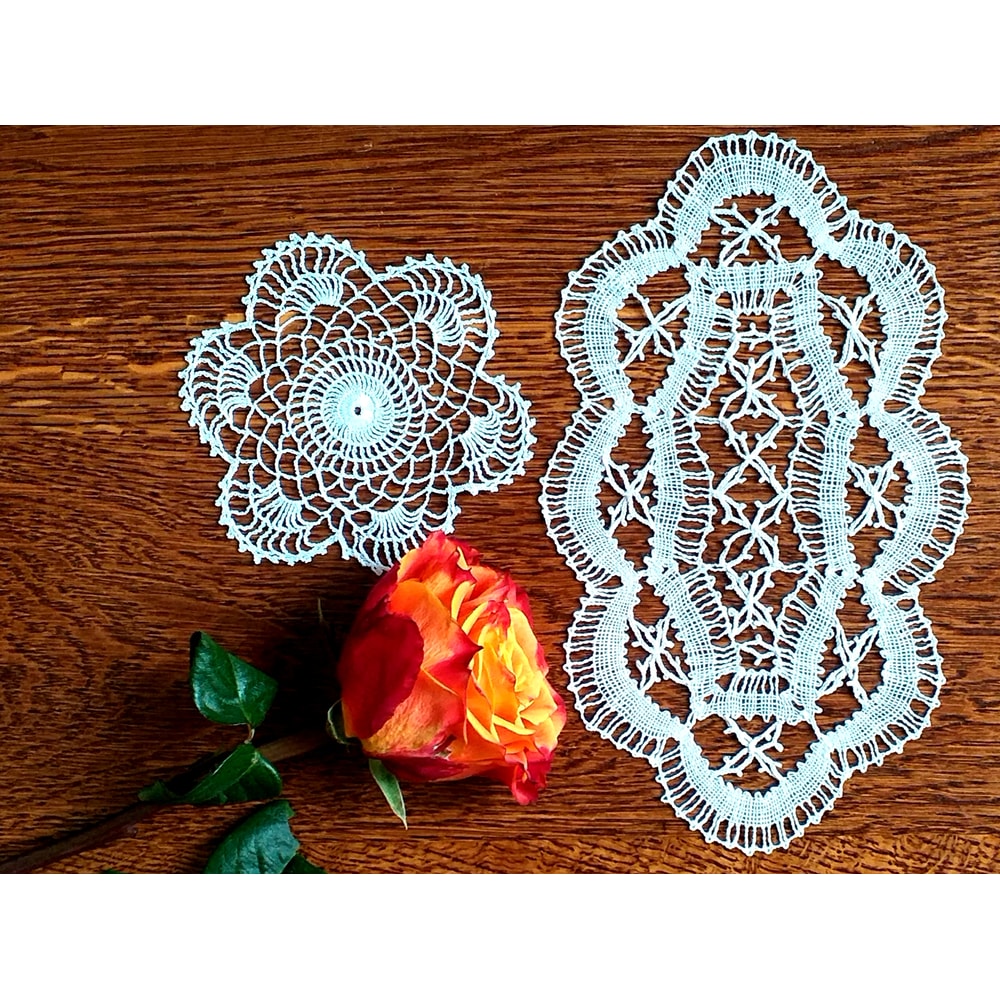 Romantic shabby chic crochet oval and round doily.jpg