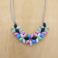 modern silicone necklace for women, chew necklace adult, woven fidget necklace, silicone fidget beads